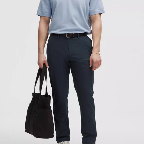 Lululemon ABC Pant Classic Size 38 34"L 5 Pocket Straight Fit Pants Navy Chino - Picture 1 of 10